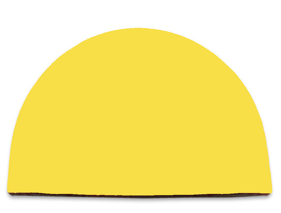полусфера бетонная желтая 400*250